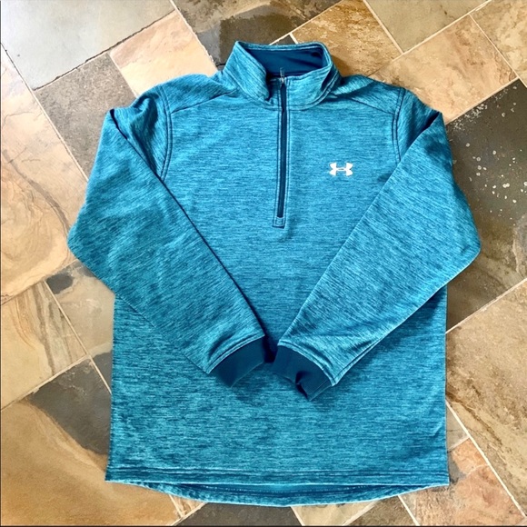 Under Armour Other - Under Armor ColdGear®•Like New•Size L• Loose Fit, 1/2 Zip•Marled Electric Blue